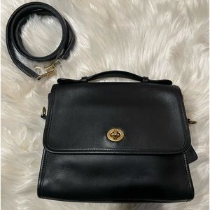 Vintage Coach Court Shoulder Bag 9870 Black